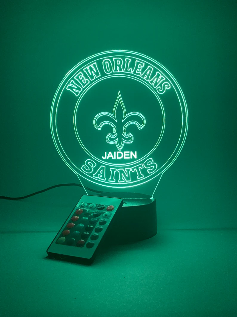 NEW ORLEANS SAINTS 3D LAMP PERSONALIZED