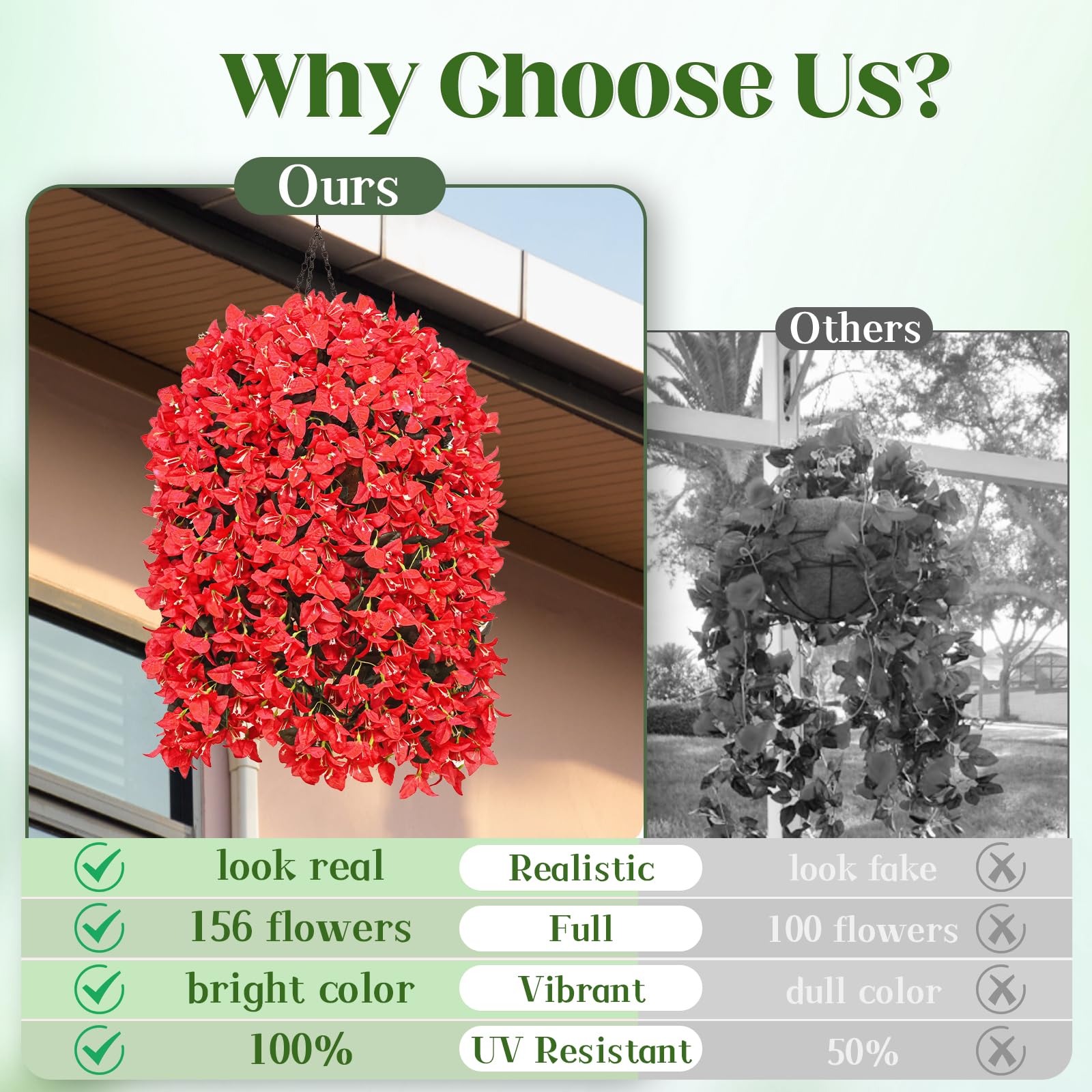 🔥ON SALE - 45% OFF🔥Realistic Faux Silk Bougainvillea Flowers, - UV resistant, Waterproof, Windproof