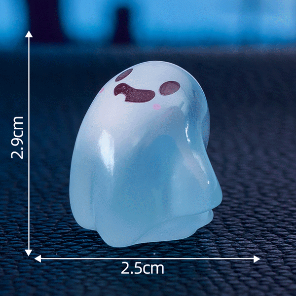 Mini Ghost Figures with Box Glow in the Dark 🎁 (Random Gift Box & Greeting Card)