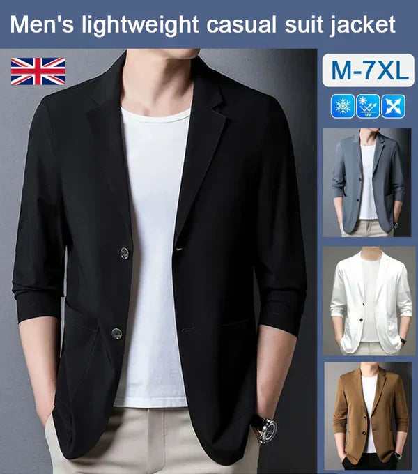Men's Ice Silk Lightweight Suit Jacket