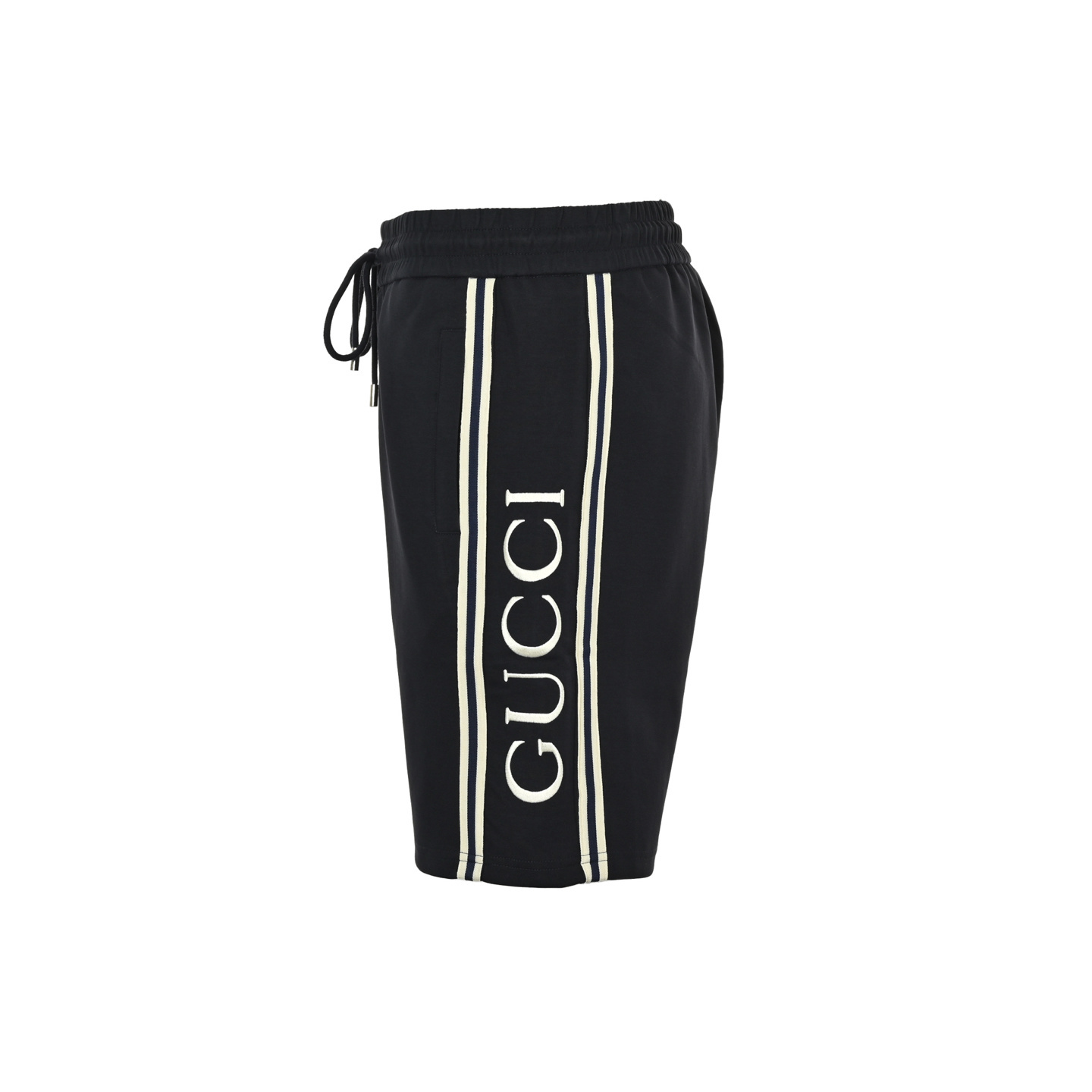 Gucci 25ss side webbing embroidered lettering shorts