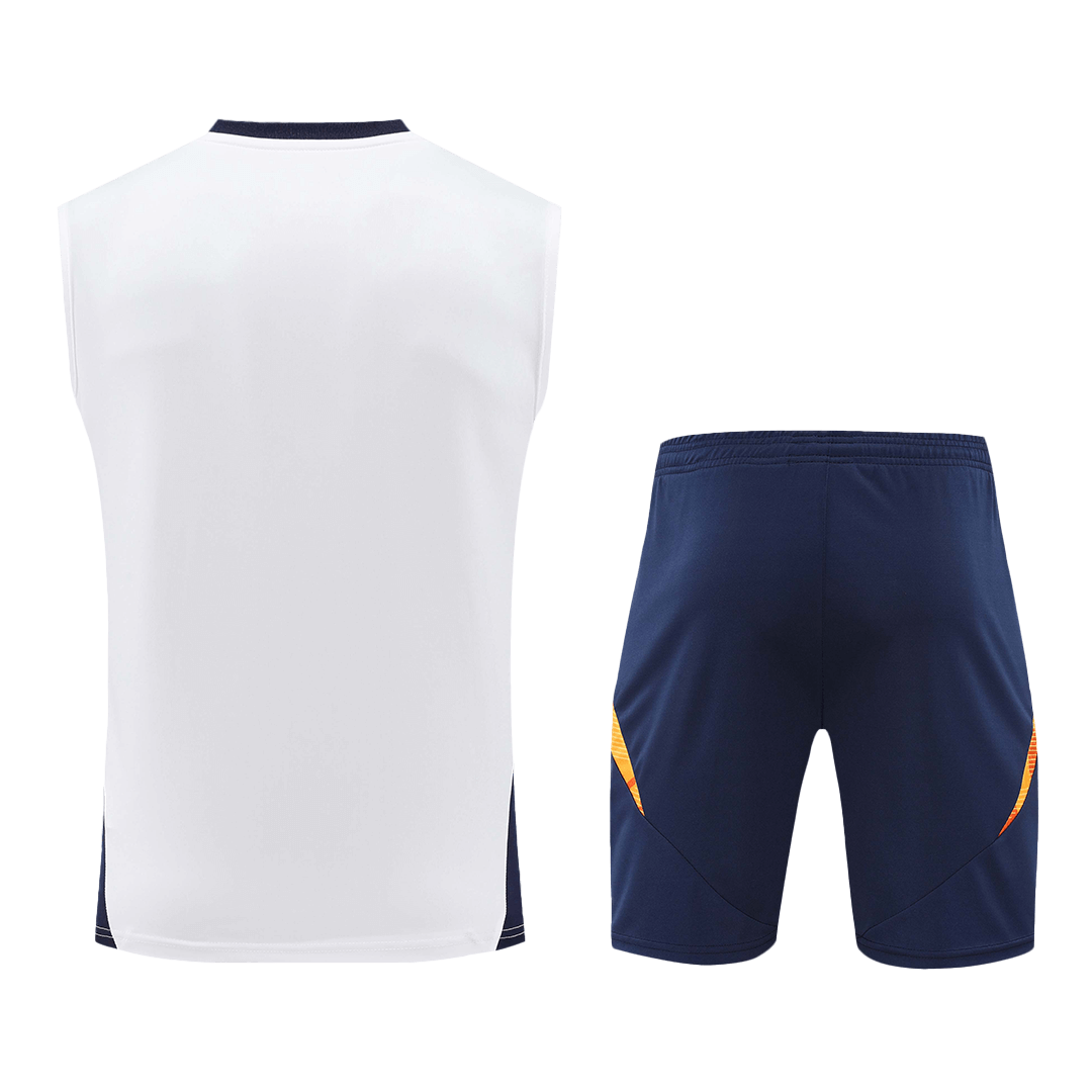 Real Madrid pre-match football jersey vest kit (shirt+shorts) 2024/25