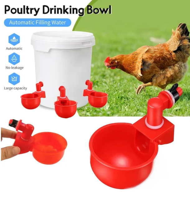(🔥Early Christmas Sale- SAVE 48% OFF)  6PCS/SET Automatic Chicken Water Cup Waterer Kit-BUY 2 GET 1 FREE