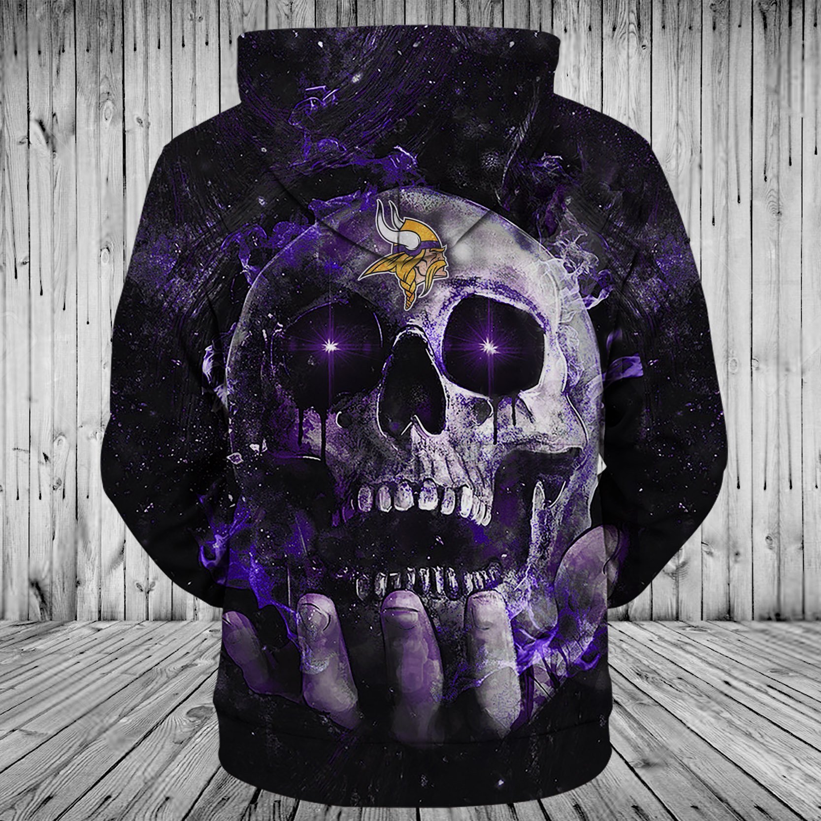 VIKINGS HOODIE 3D SKULL 66