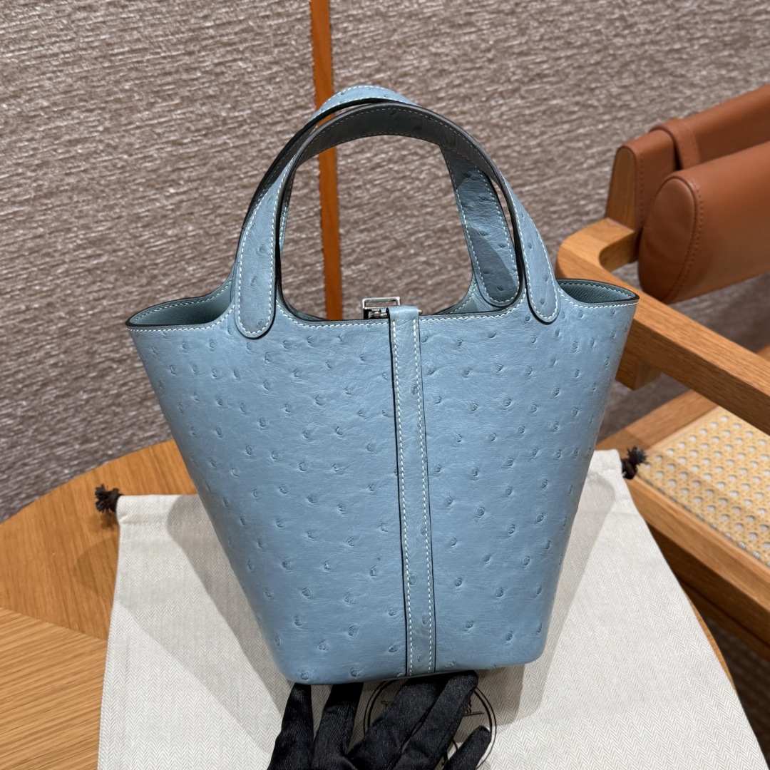 Hermès Picotin 75 Blue Jean (Handmade to order)
