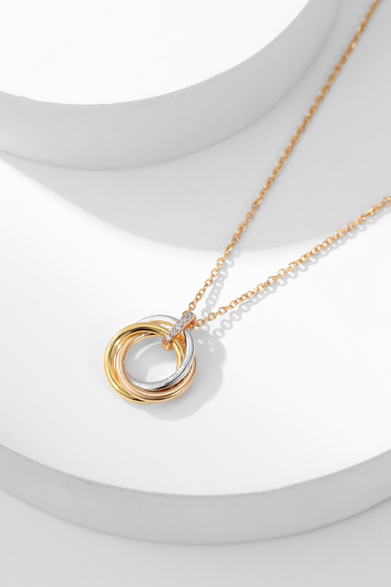 Cartier small diamond trinity necklace
