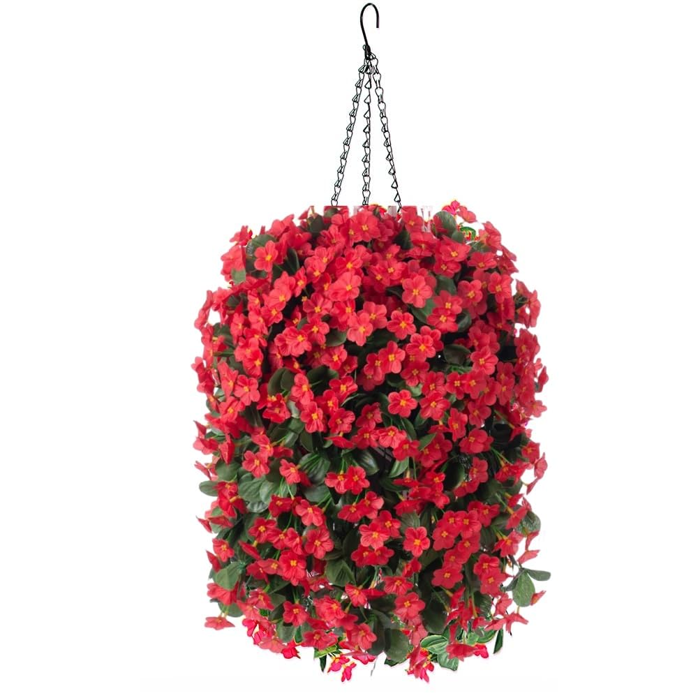 🔥ON SALE🔥Artificial Faux Hanging Flowers Plants Basket🏆Top #1 Sping Sale