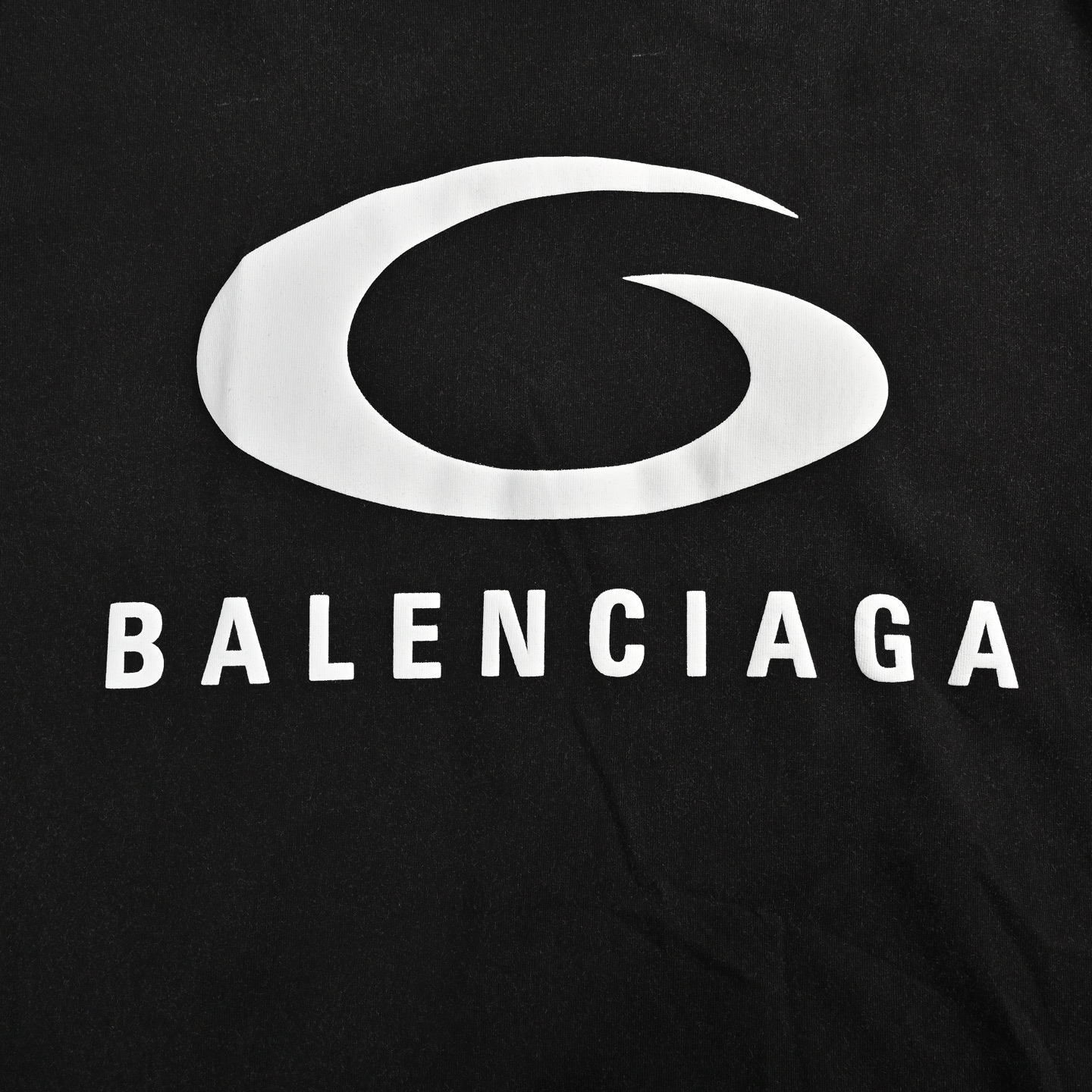 Balenciaga 25ss white ring logo print short sleeves