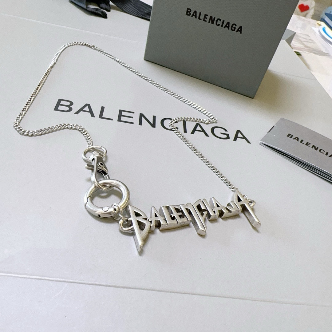 Balenciaga Font Chain Necklace