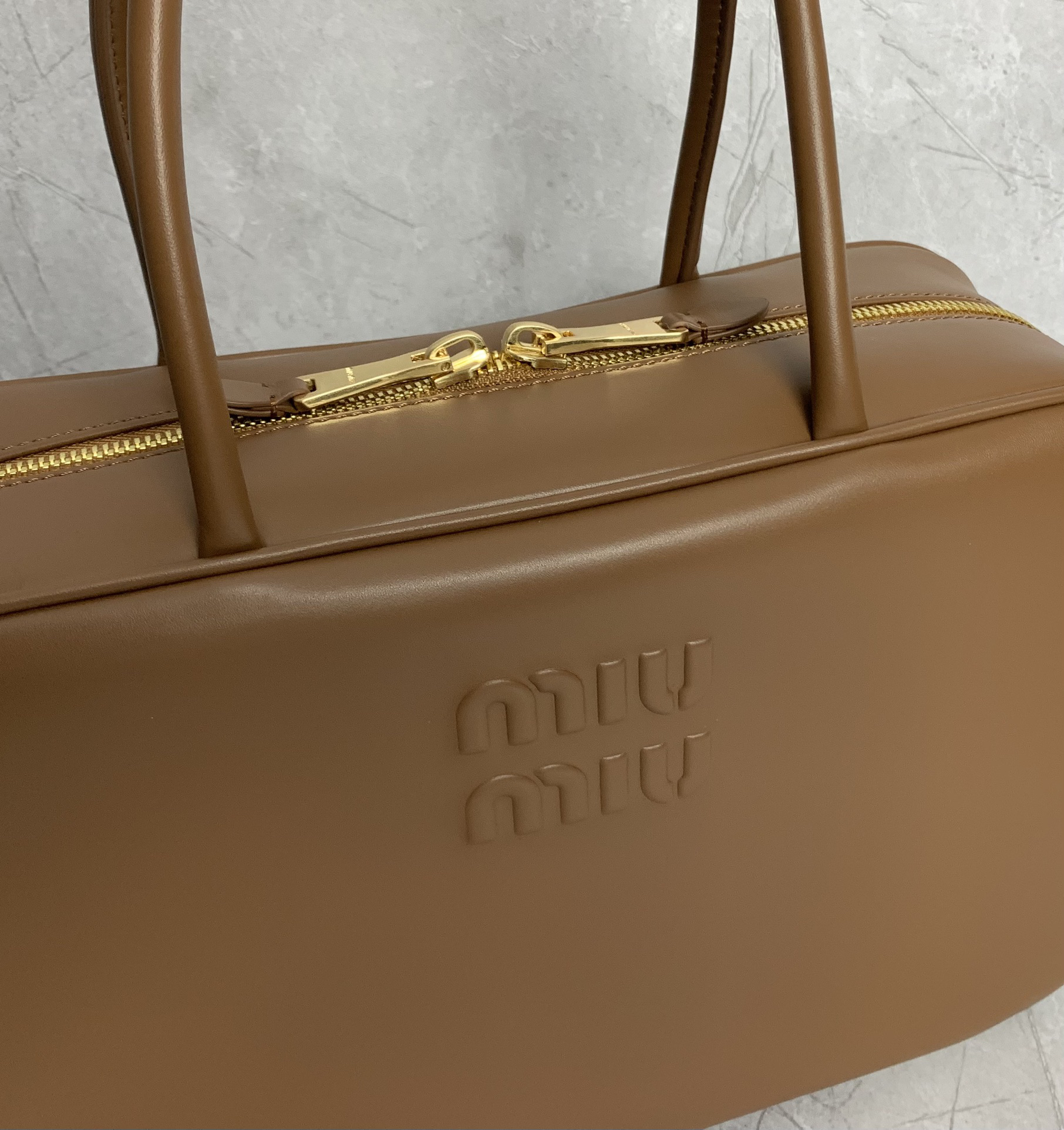 Miu Miu Brown Leather Briefcase 5BB117