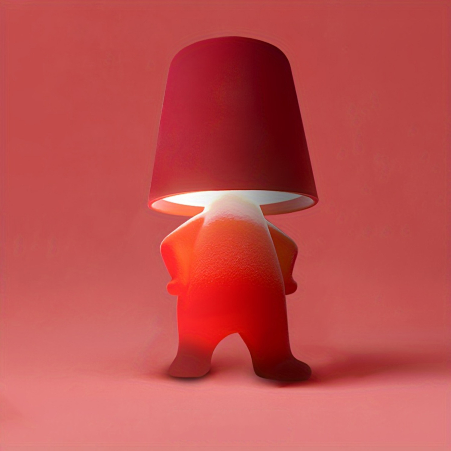 Mood Lighting Lamps, Thinker Figurine Table Lamp, Rechargeable Touch-Controlled LED Table Lamp