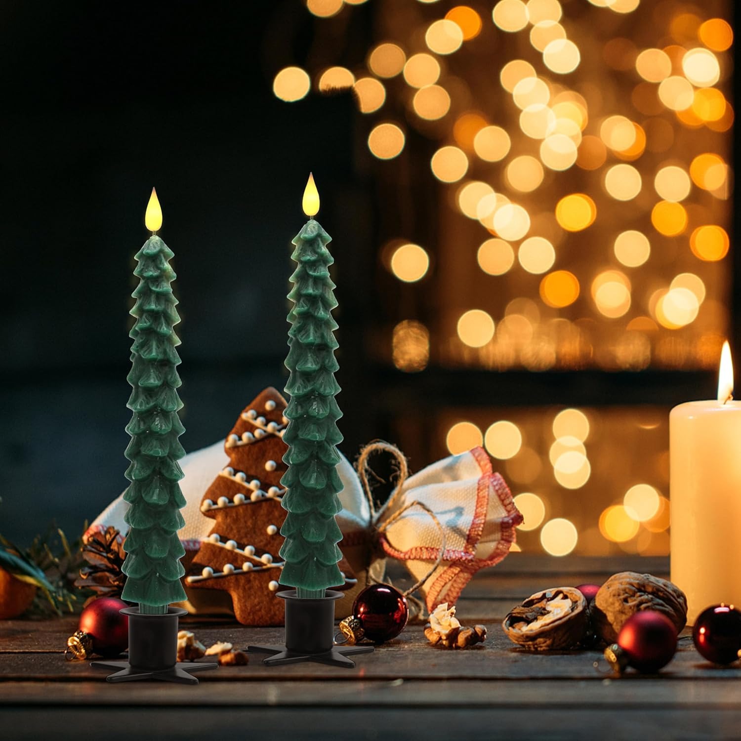 Christmas Tree Candles with Remote and Timer
