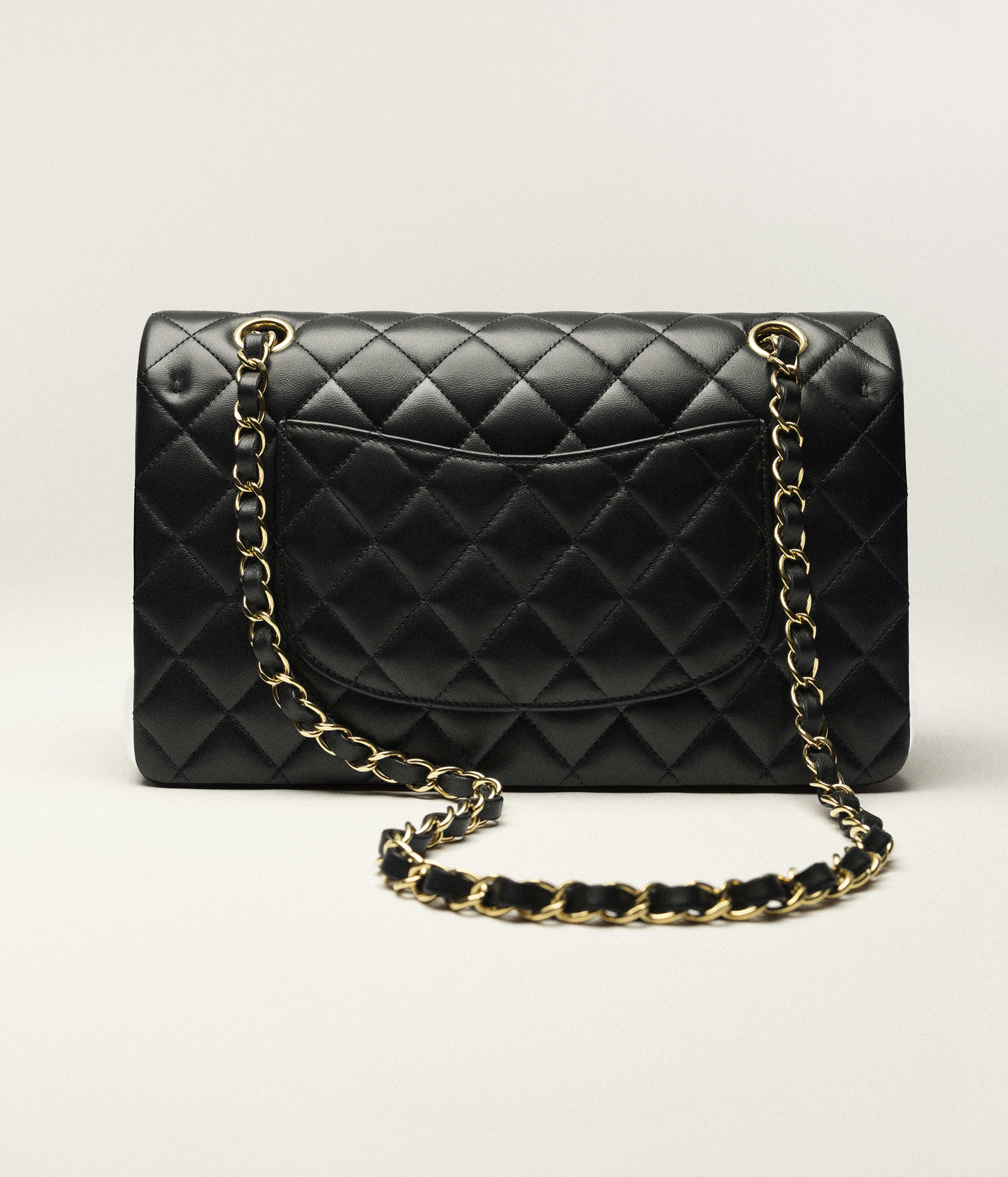 Chanel Classic 11.12 Bag Lambskin & Gold Metal Black A01112-Y01295-94305