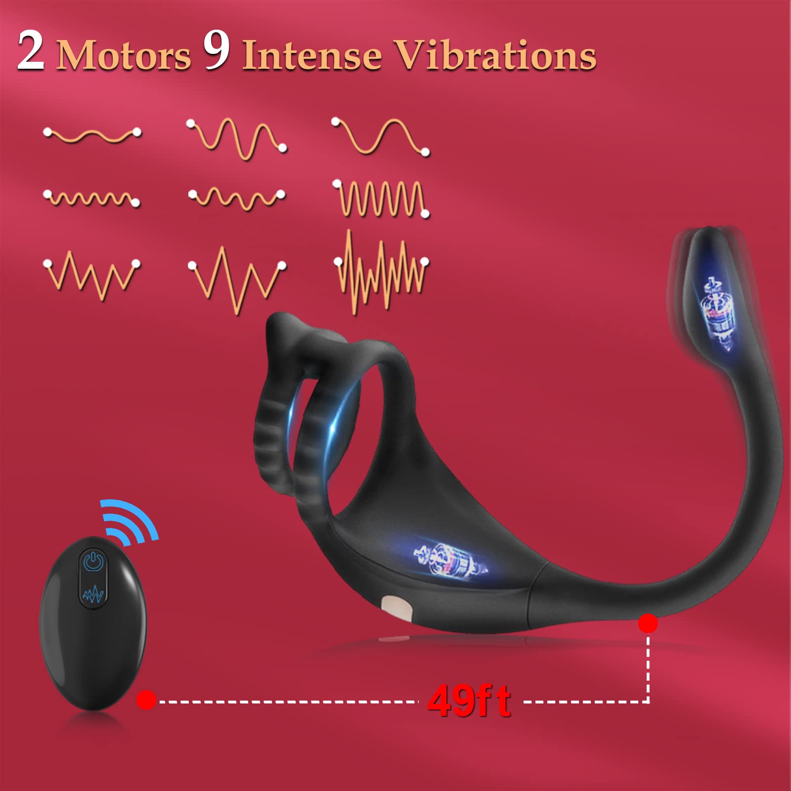 Dual Vibrating Cock Ring & Anal Plug – 3-in-1 Prostate Massager for Explosive Pleasure