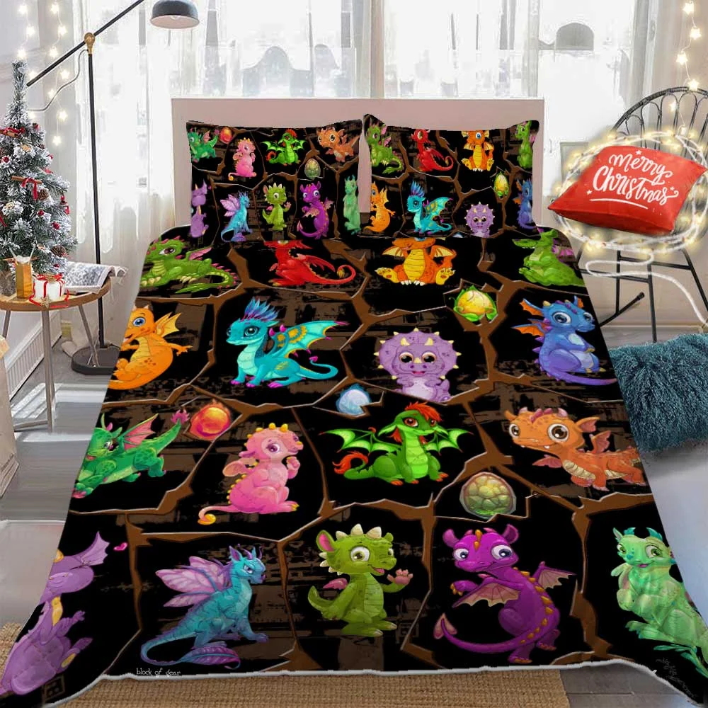 Baby Dragons Quilt Bed Set