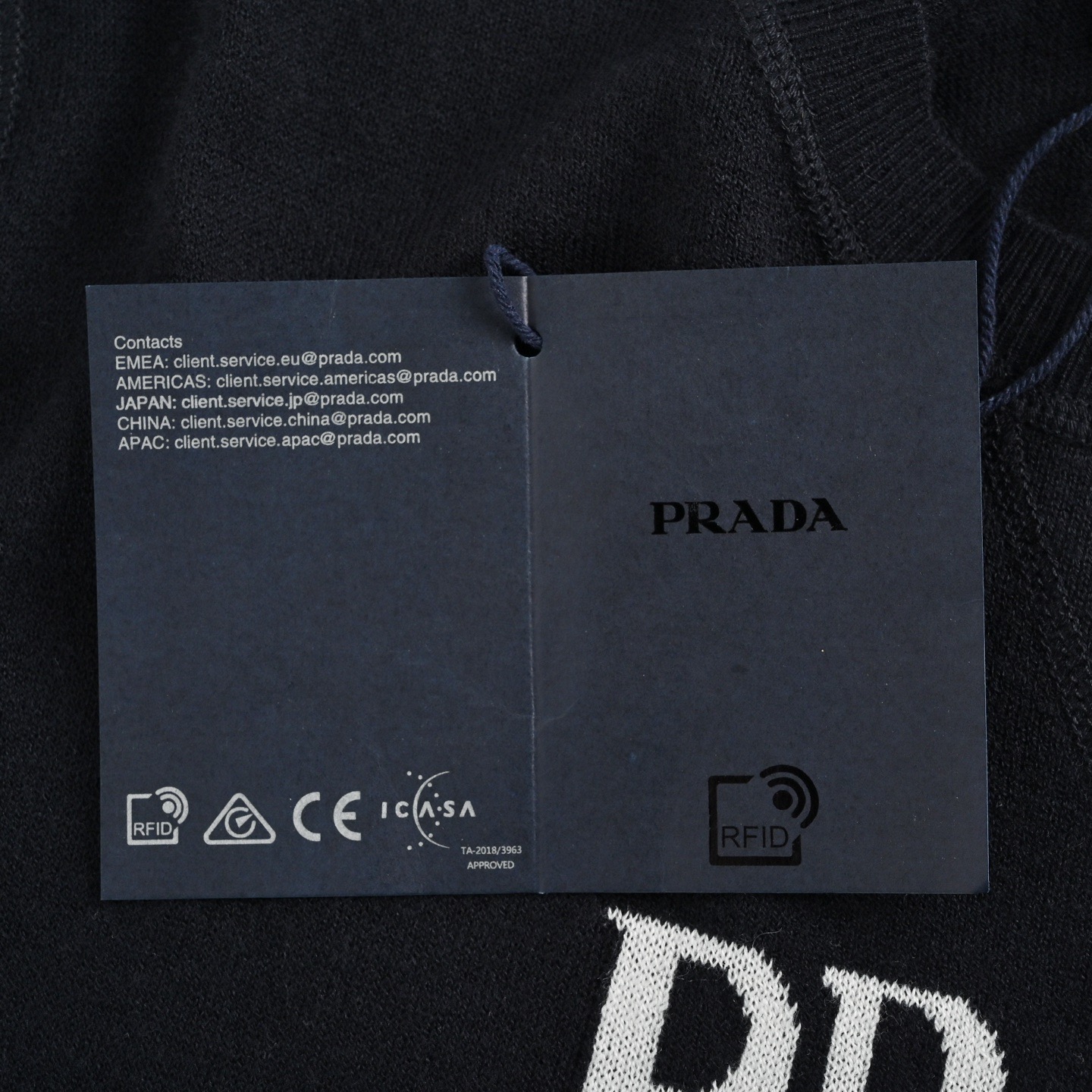 Prada 25ss classic logo jacquard knit short sleeve