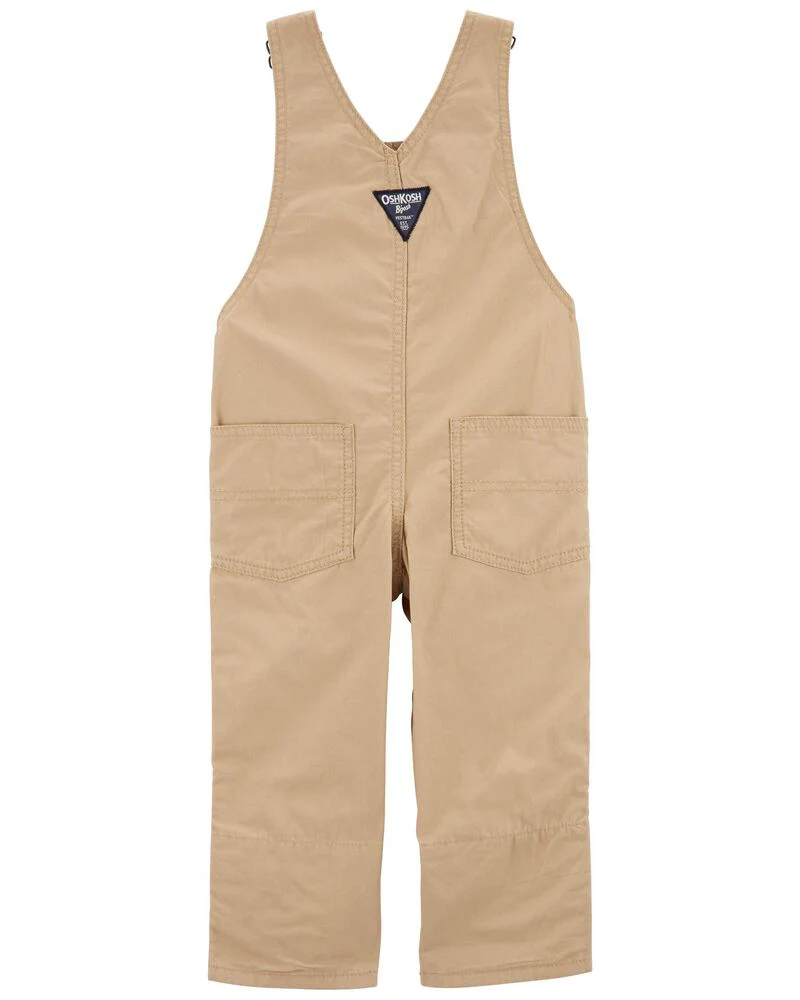 Oshkosh Lightweight Canvas Overalls with Plaid Button-Front Shirt
