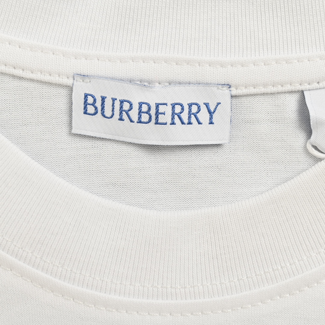 Burberry 24ss colorful geometric square knight warhorse print short sleeves