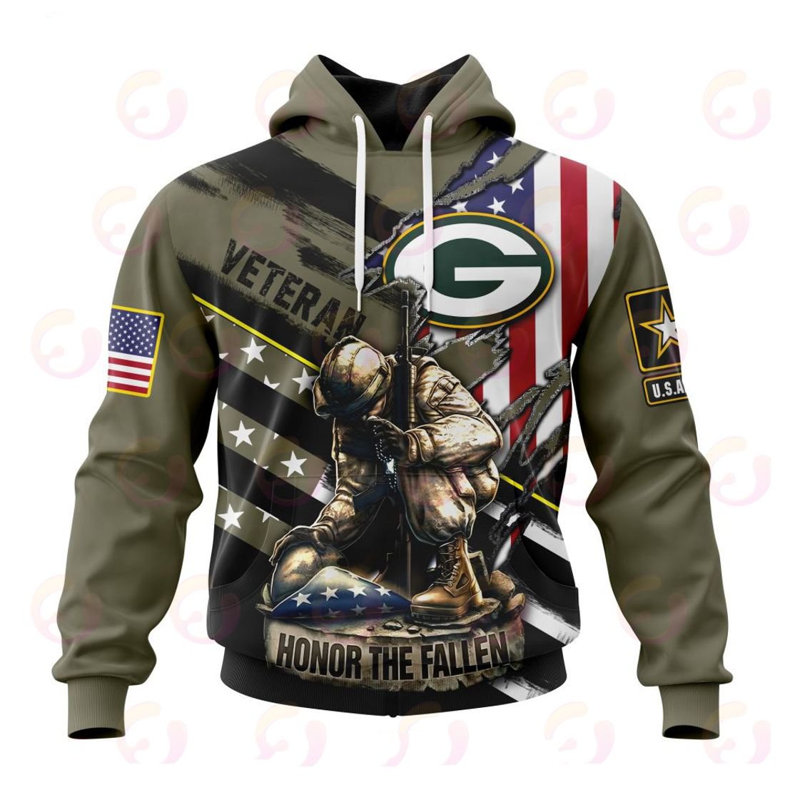 GREEN BAY PACKERS 3D HOODIE VETERANS