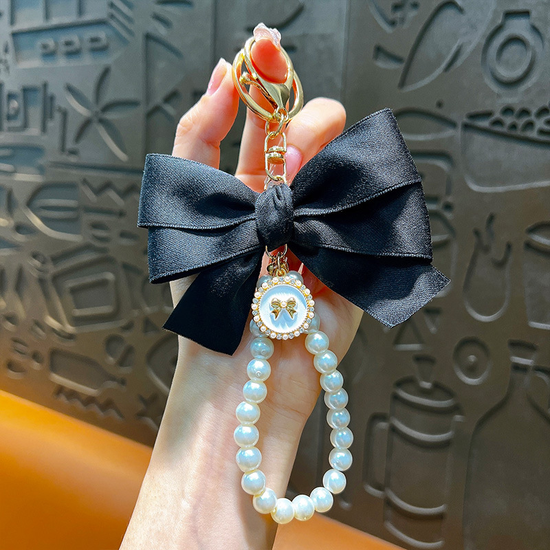🎀🎀Bow Pearl Keychain Pendant
