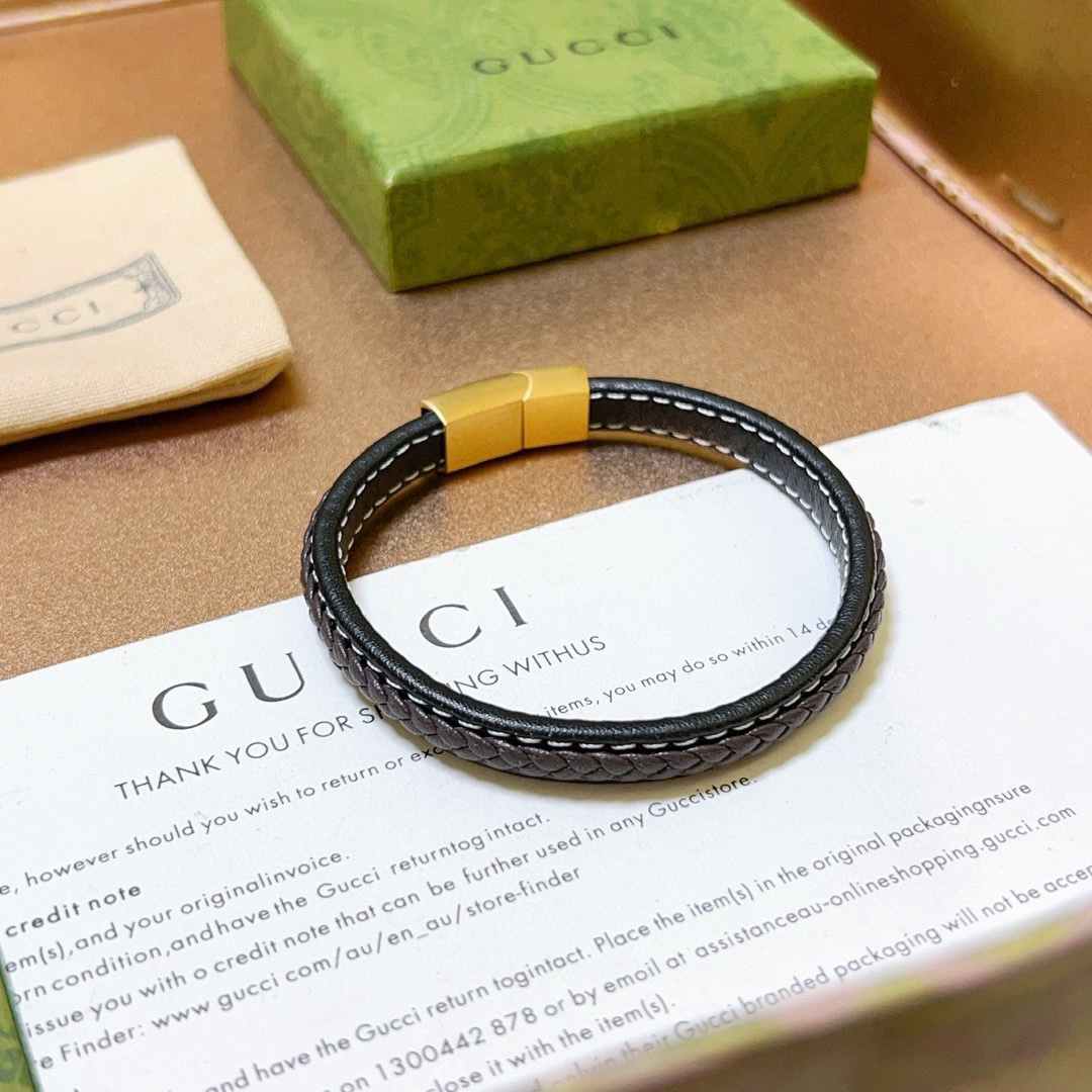 Gucci Braided Gold Bracelet