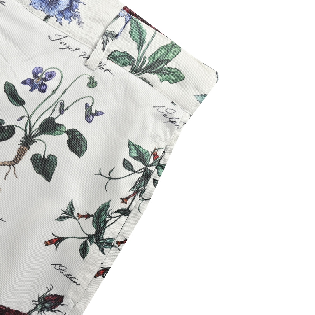 Dior 24ss floral silk shorts