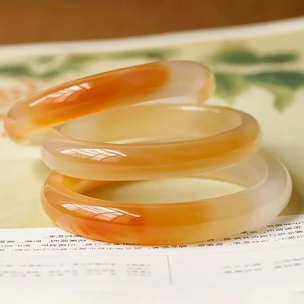 Brazilian Ice Jade Women Bracelet 12mm Yellow Bangle Natural Widened Jade Bracelet Fine Jewelry Couples Gifts Free Shipping