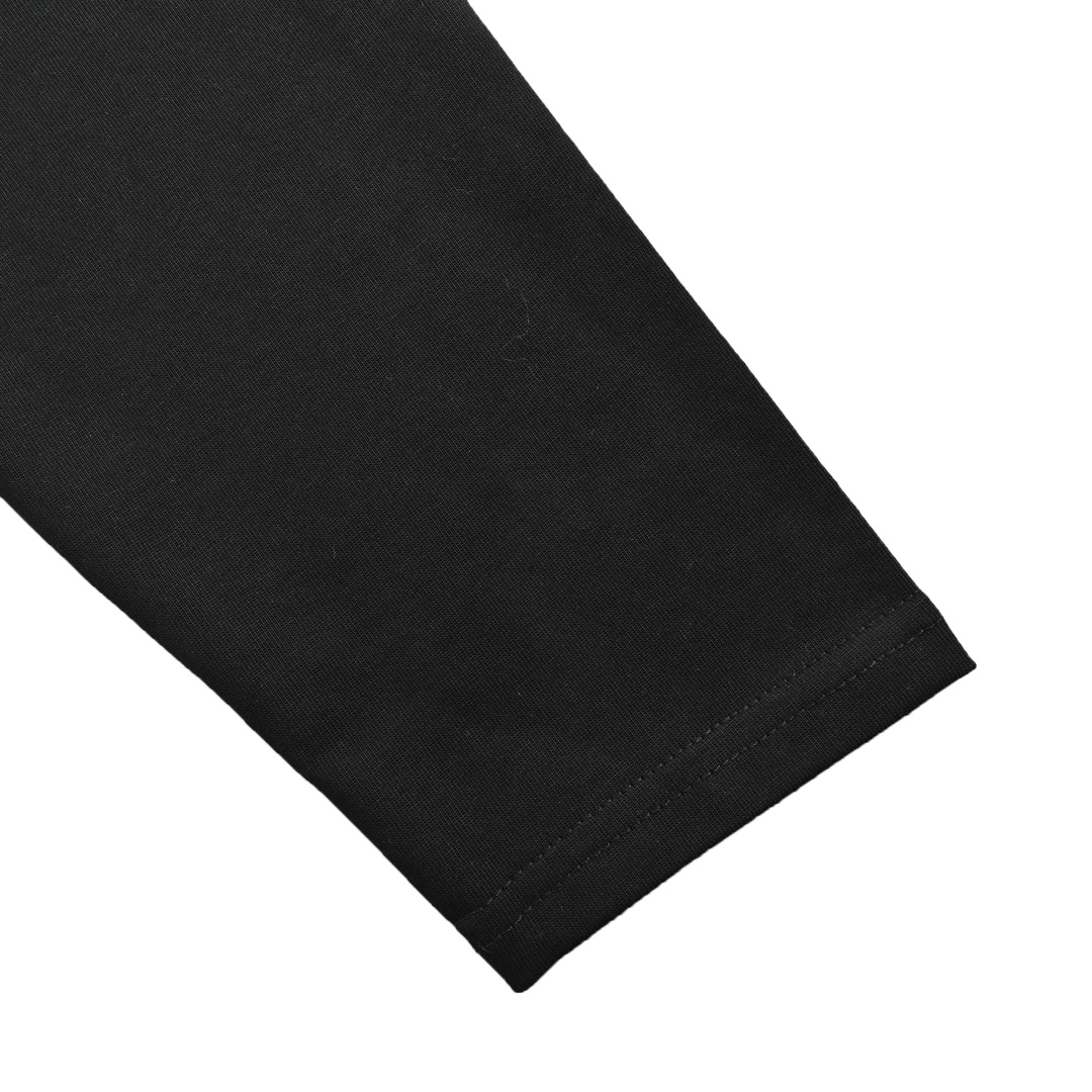 Fendi 24Fw long-sleeved T-shirt with contrasting double F logo embroidery on the chest