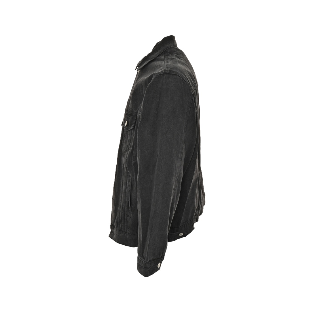 Balenciaga 24Fw cola laminated embroidered denim jacket