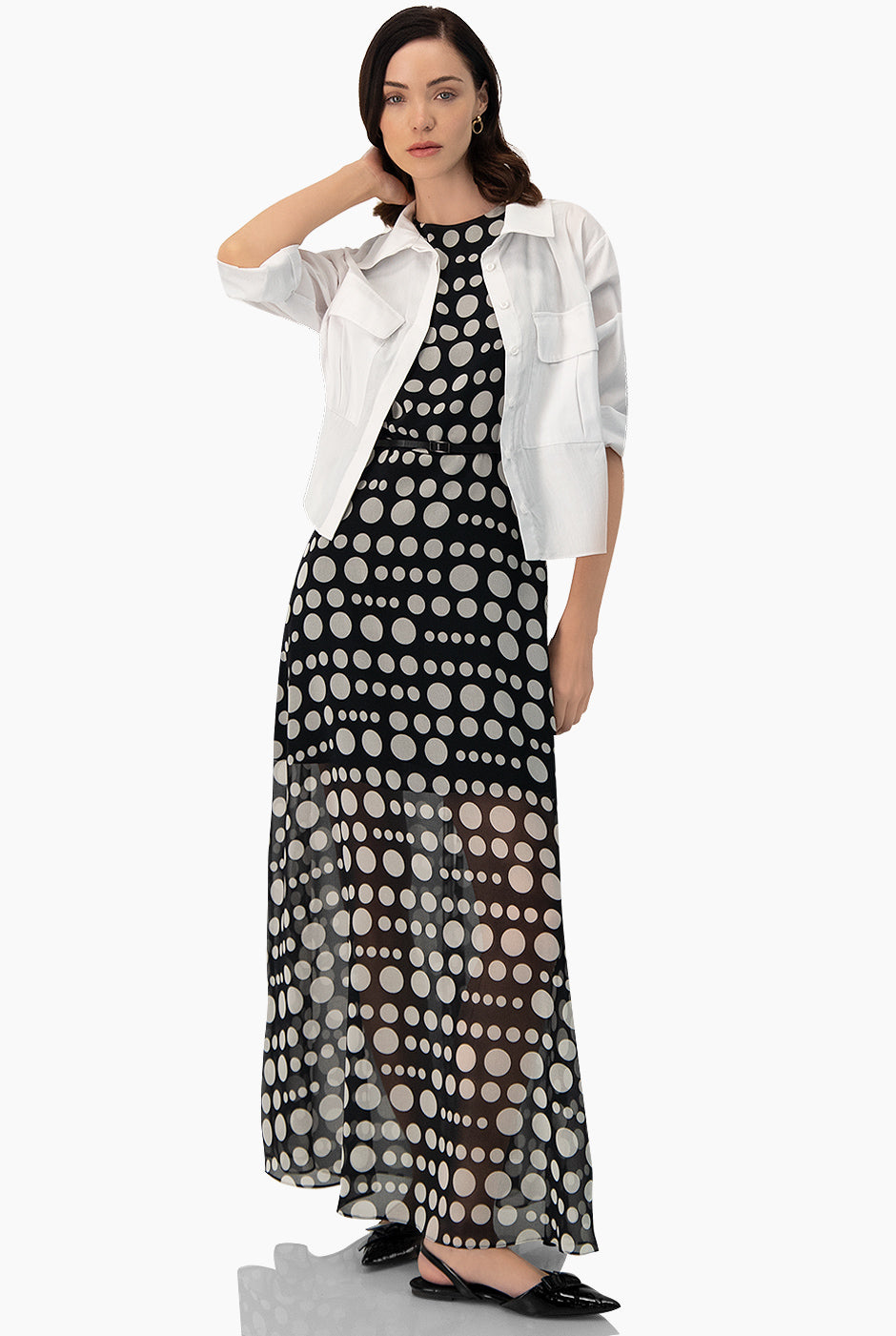 Vestido sin mangas y estampado