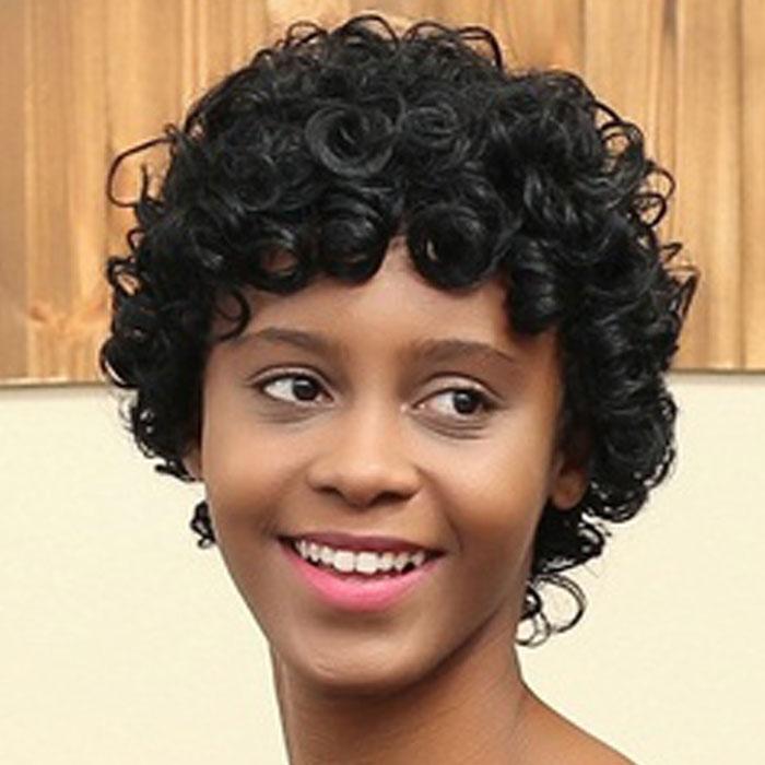 Luna 027 Gorgeous Short Curly Layered Wig for Black Women