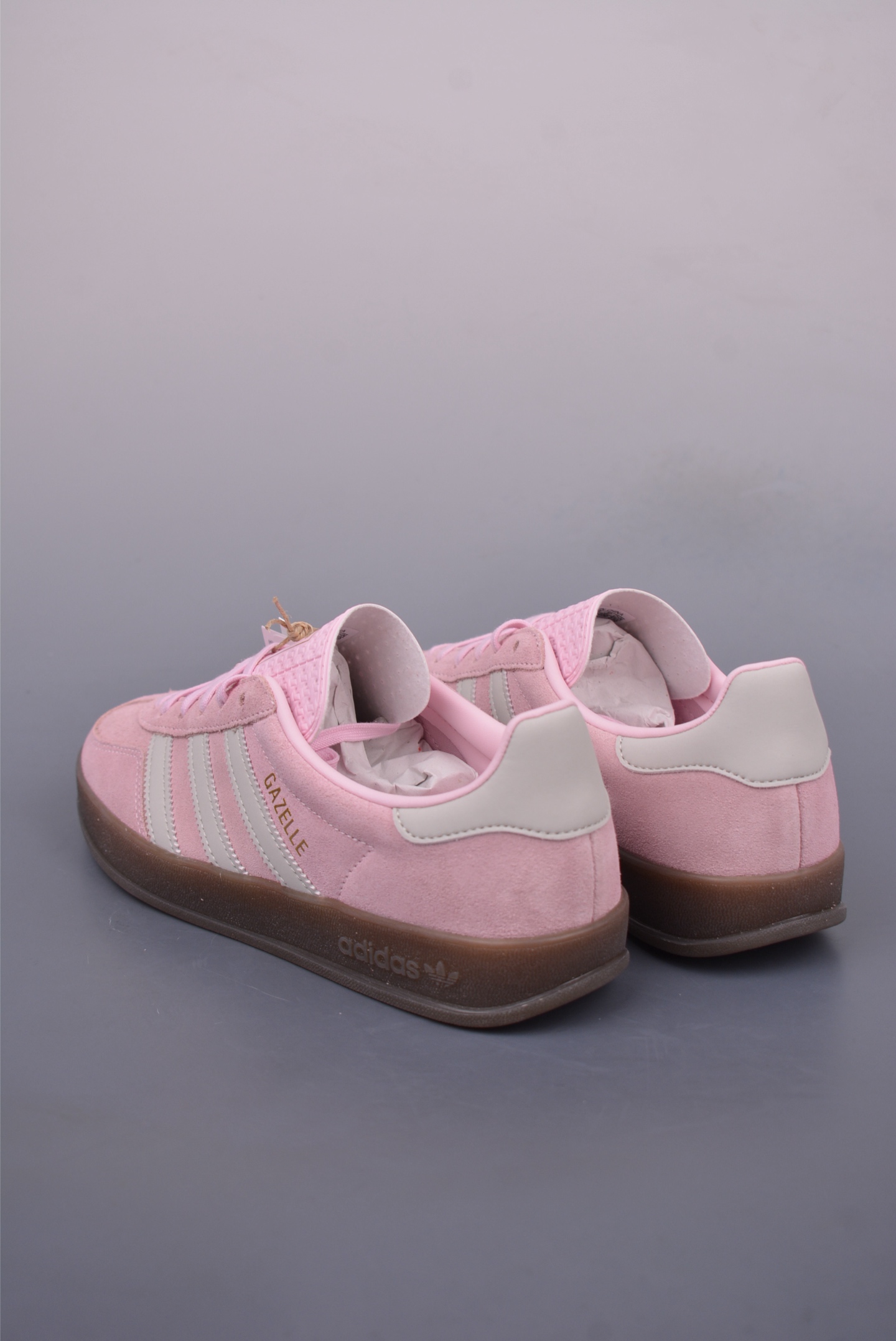 Adidas Gazelle Indoor Trainers Sneakers Pink Caramel Sole JI2715