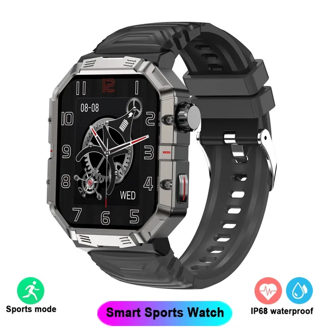 New Men's Outdoor Sports HD Bluetooth Call Smartwatch 2.02inch full screen touch AI intelligent voice assistant for Android iOS