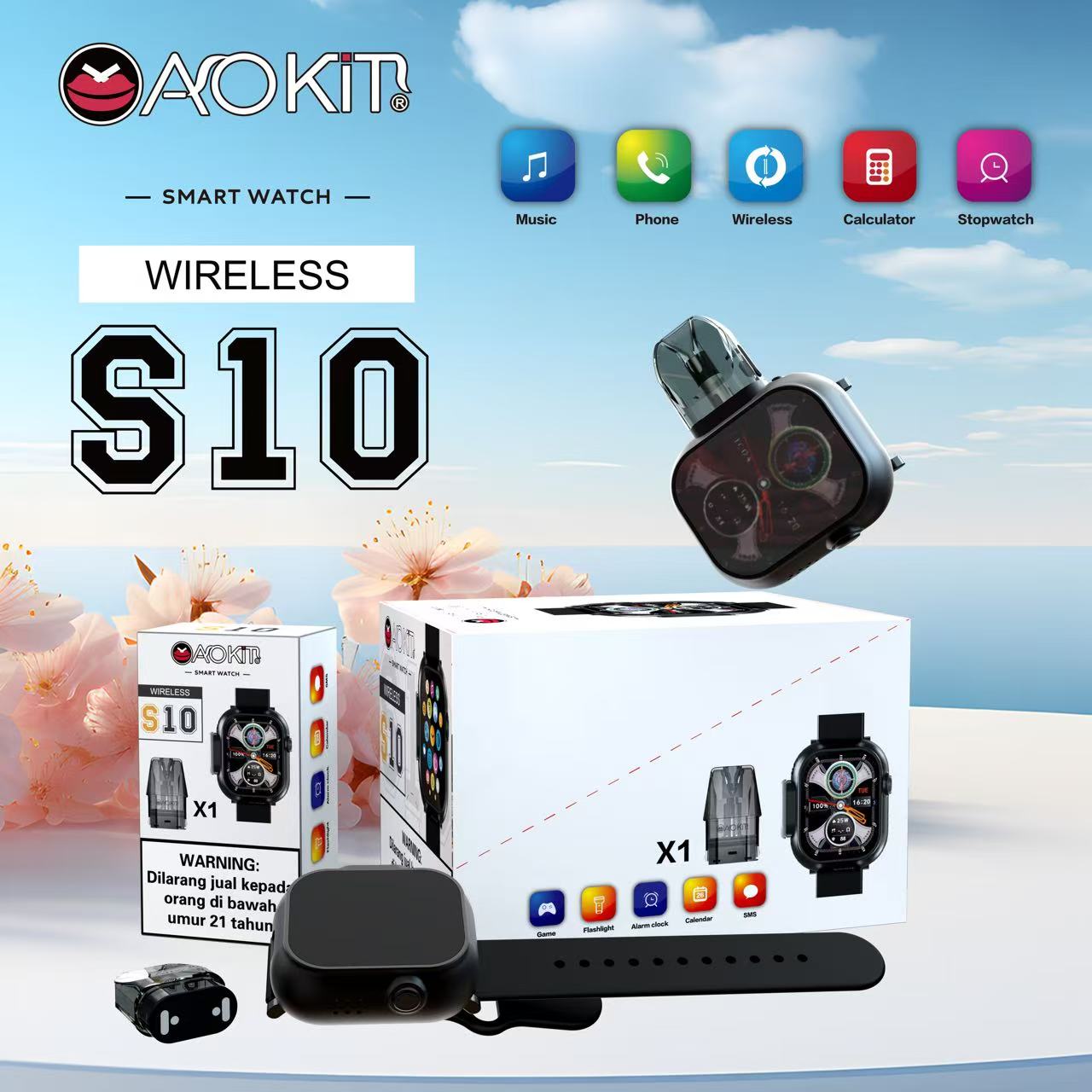 🕹️ S10 Smart Watch Vape Kit | EZ2 Pod Compatible