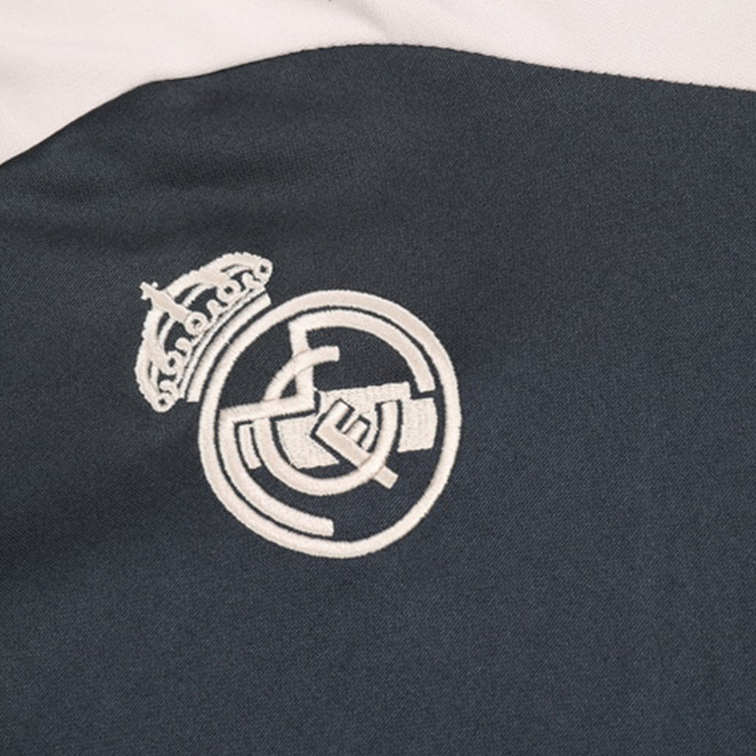 Men's Real Madrid Zipper Sweatshirt Set (Top+Pants) 2024/25