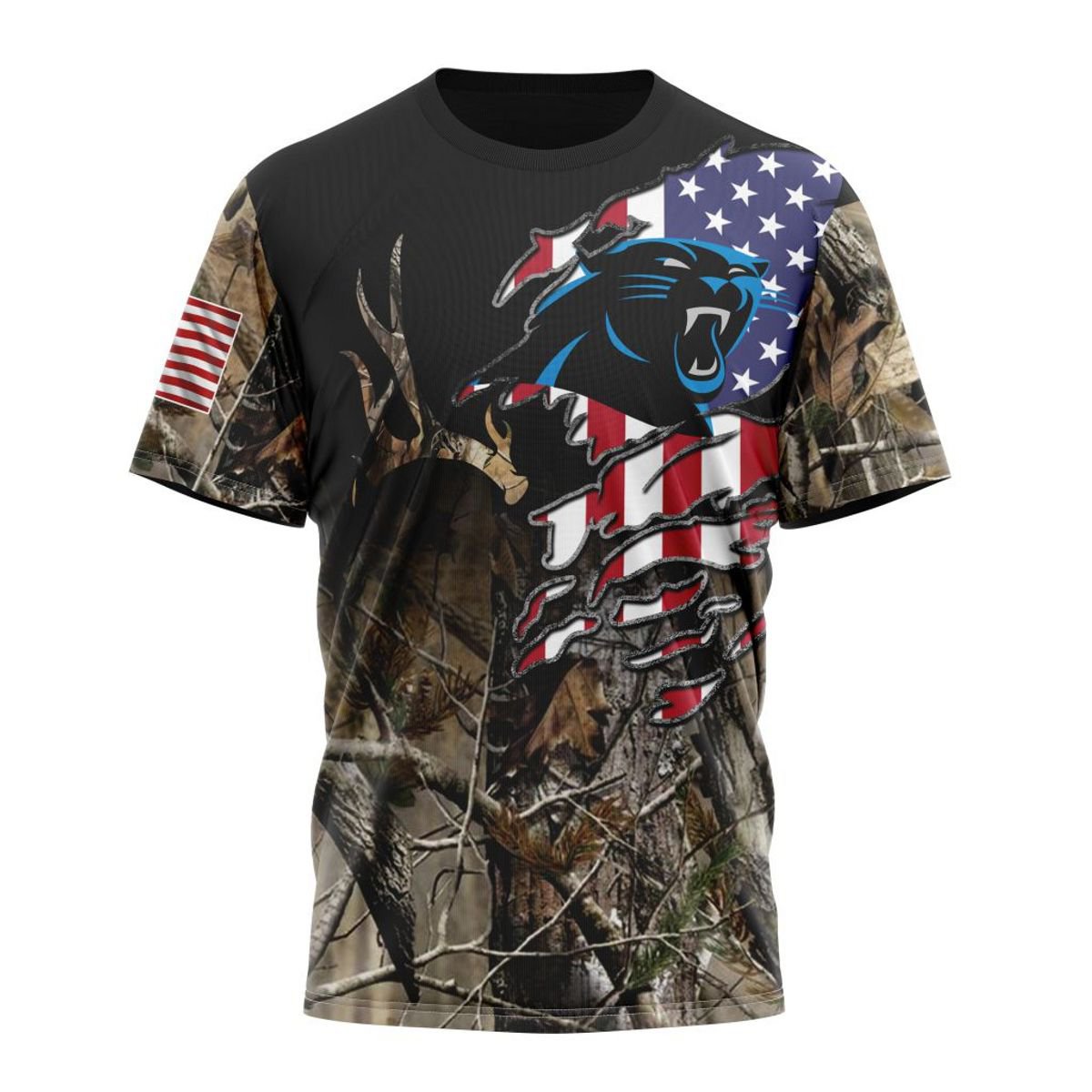 CAROLINA PANTHERS 3D HOODIE CAMO REALTREE HUNTING
