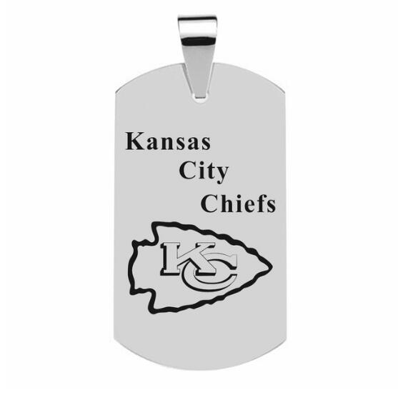 KANSAS CITY CHIEFS TITANIUM STEEL DOG TAG