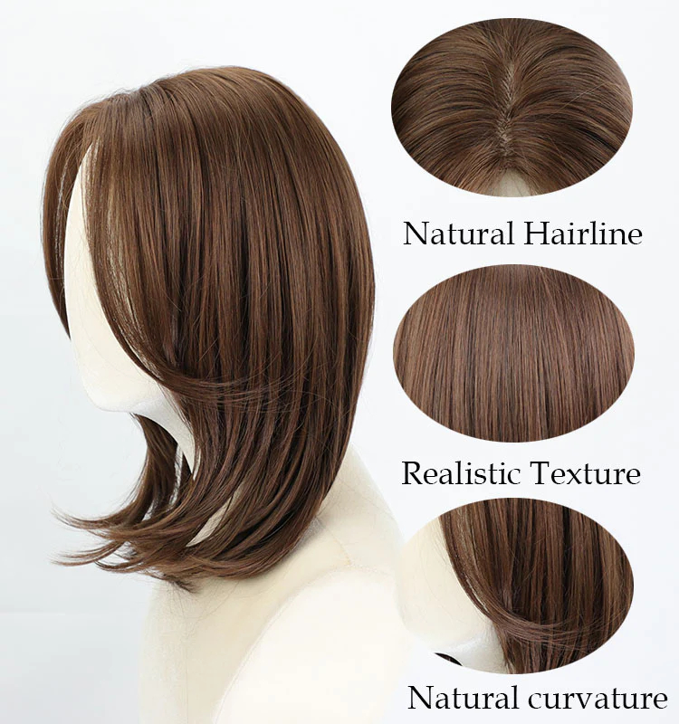 Shoulder-Length Wig With Middle Part