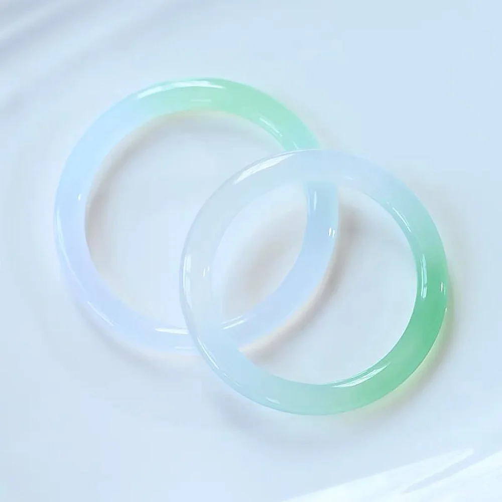 Natural Green Jade Women Bracelet High Quality Chalcedony 8mm Round Bangle Fine Jewelry Accessories Wedding Gift Free Shipping