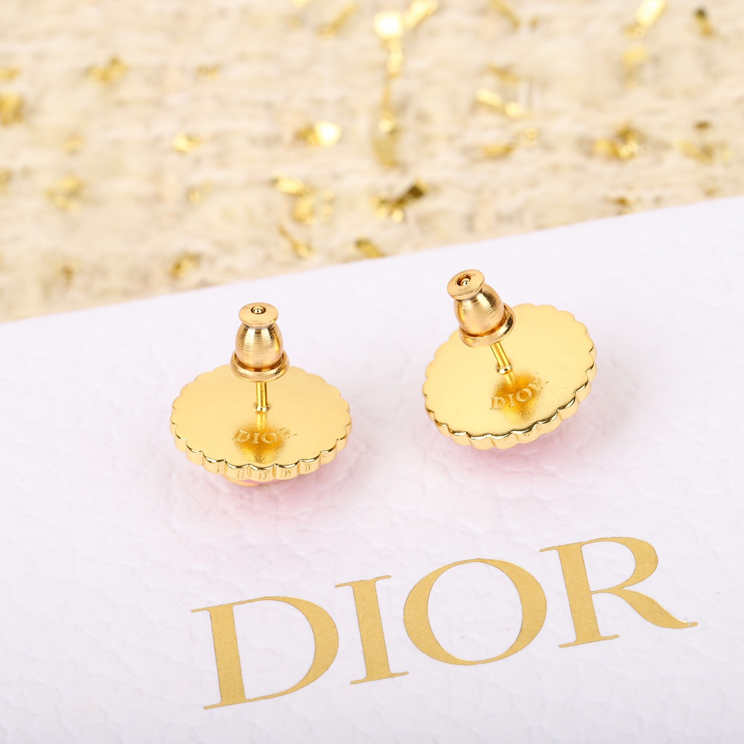 Dior Pink Sapphire Pearl Earrings