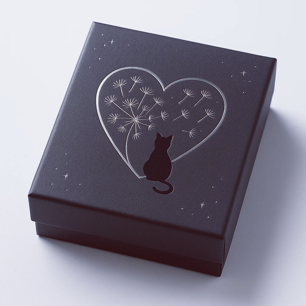 Heart-Shaped Dandelion Cat Necklace