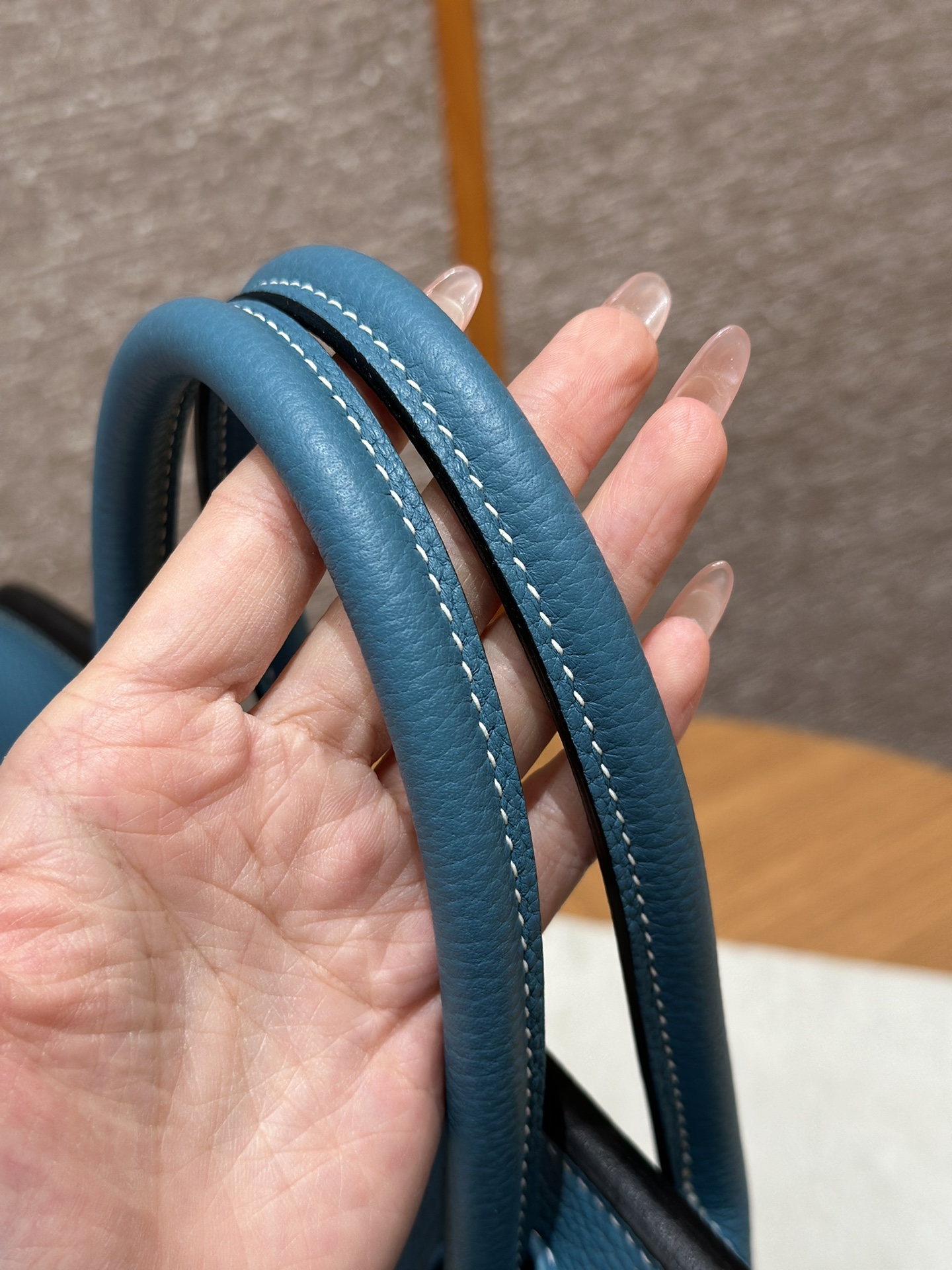 Hermès Birkin 75 Blue Jean Handbag (Handmade to Order)
