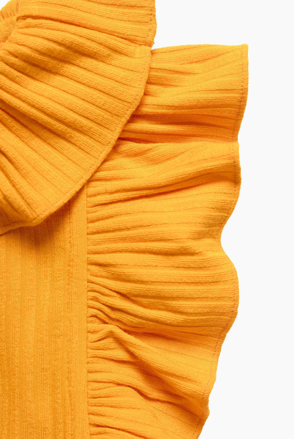 Blusa naranja de escote redondo