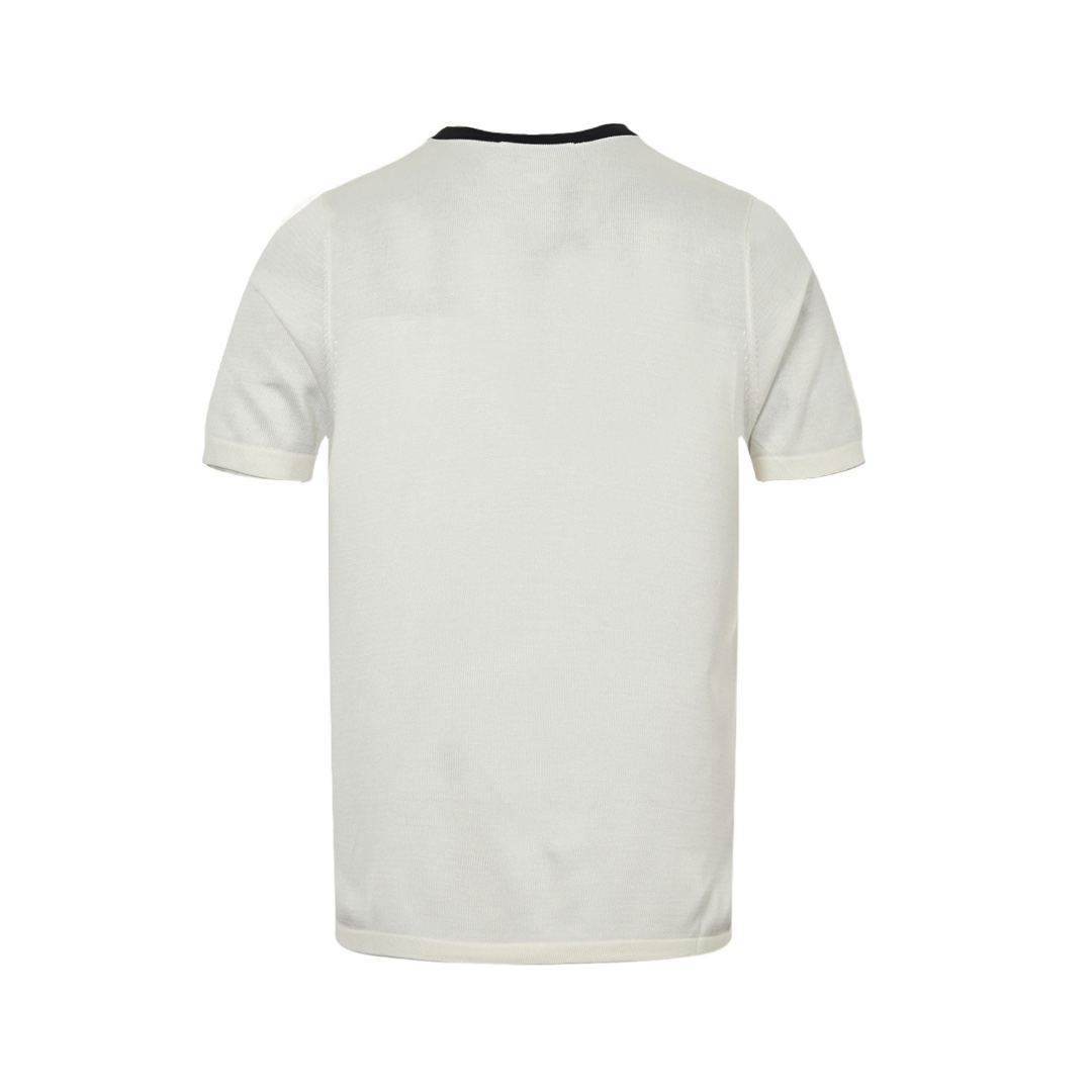 Gucci 24ss cherry embroidered knitted short sleeve