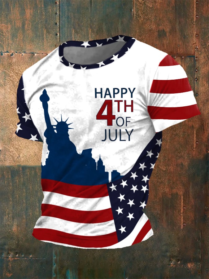 Men'S Independence Day Printed T-Shirt