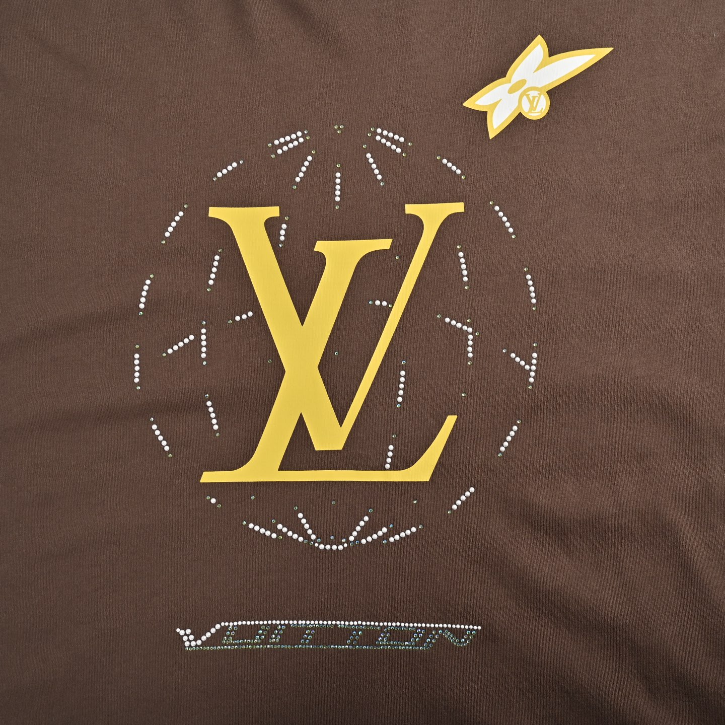 Louis Vuitton 25ss rhinestone short sleeve