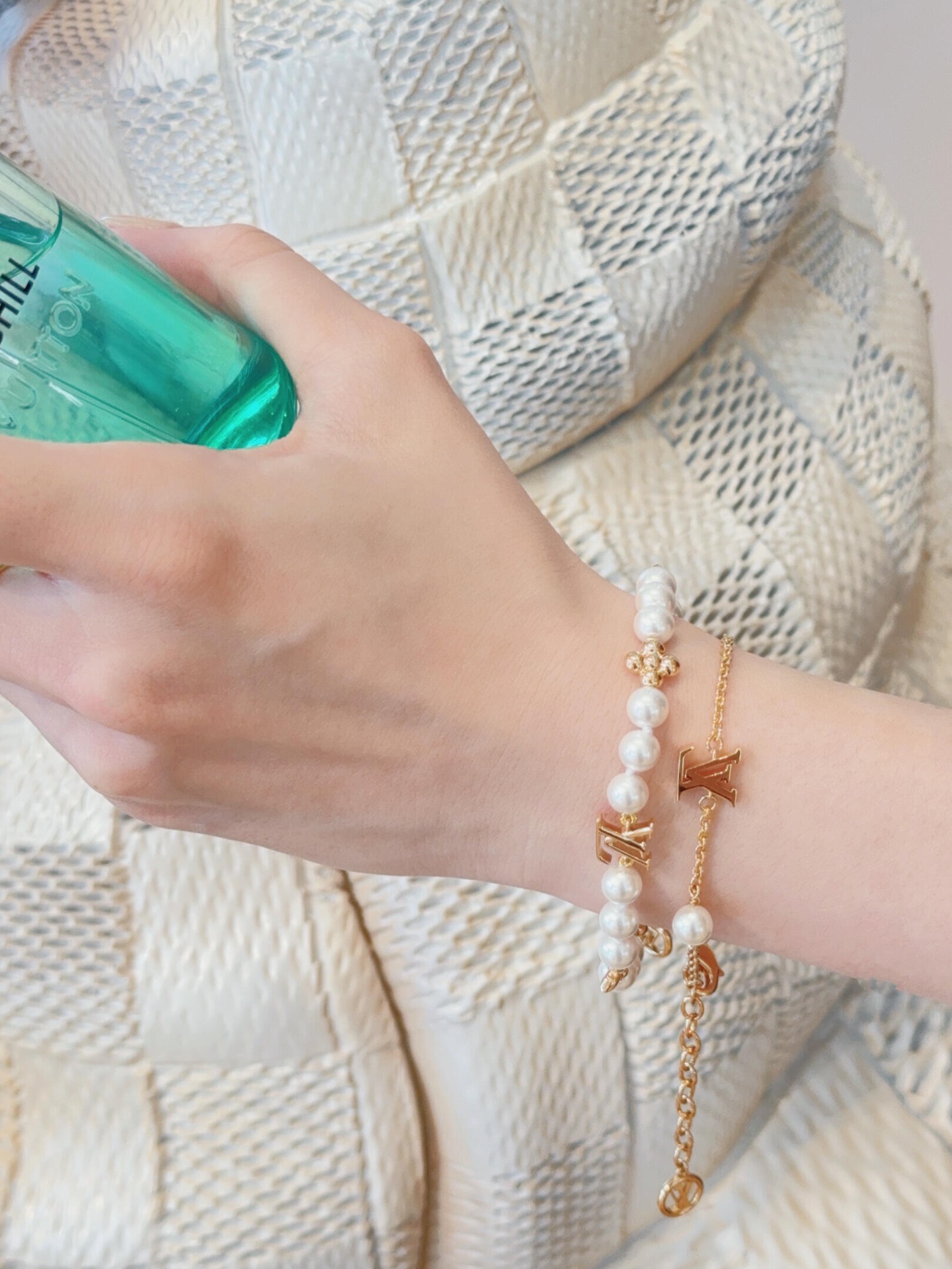 Louis Vuitton Golden Flower Pearl Bracelet
