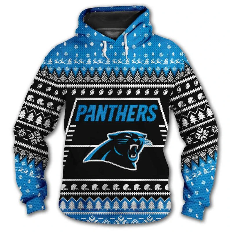 CAROLINA PANTHERS 3D CHRISTMAS HOODIE ABC02