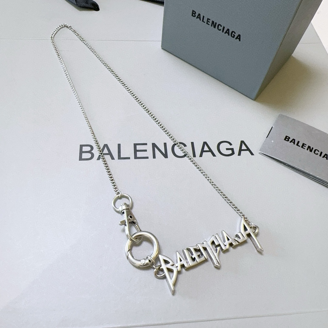 Balenciaga Font Chain Necklace