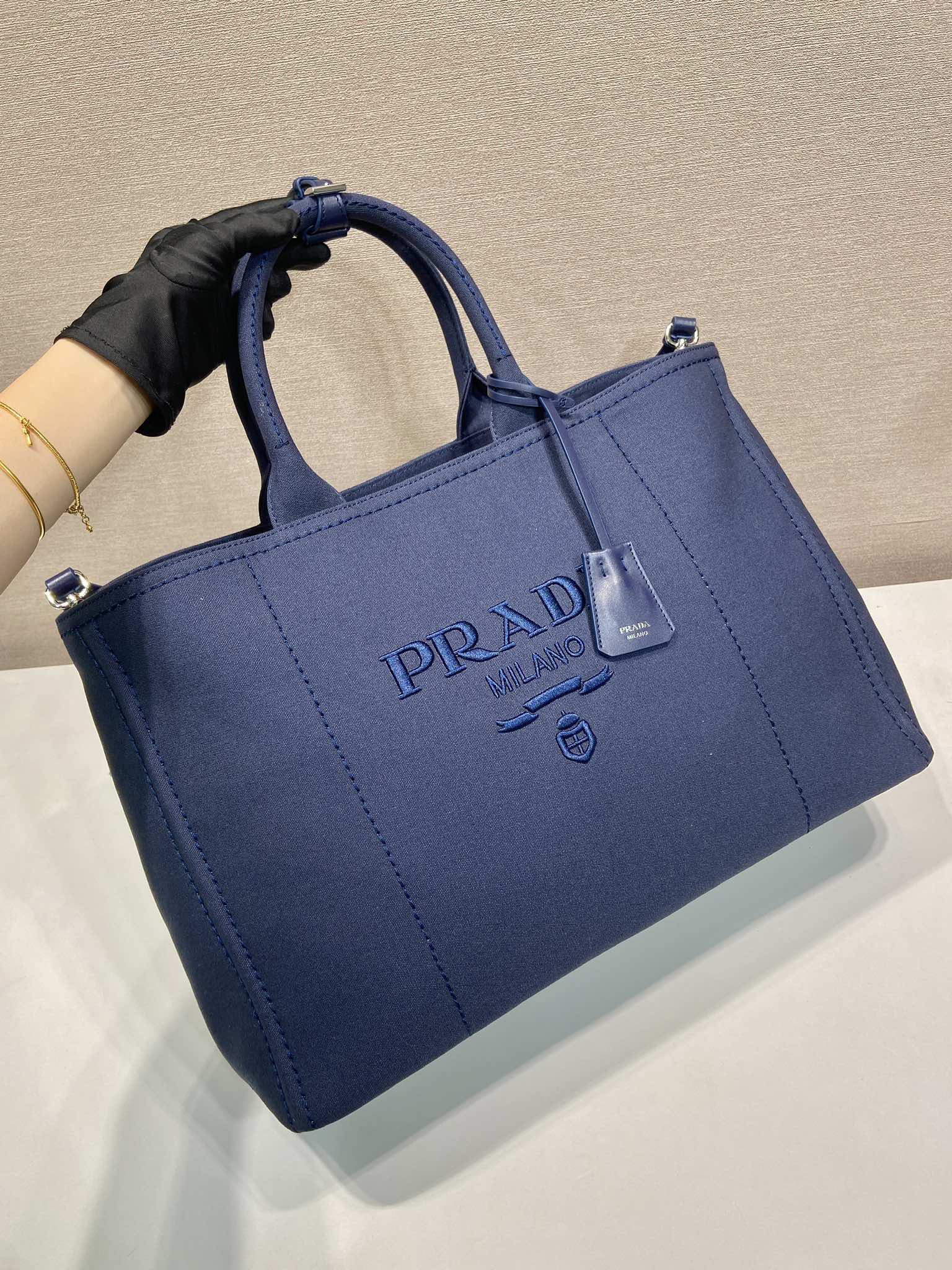 Prada Canvas Tote Bag 2VG131
